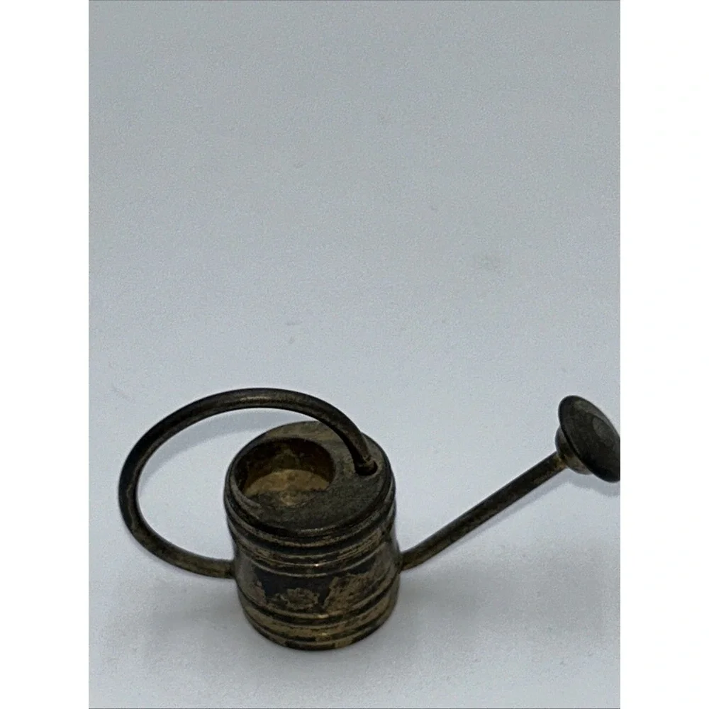 Vintage Mini Miniature Small Solid Brass Watering Can Heavy